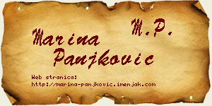 Marina Panjković vizit kartica